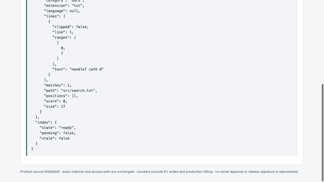 Actual isolated backend search state